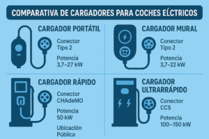 comparativa cargadores coches electricos
